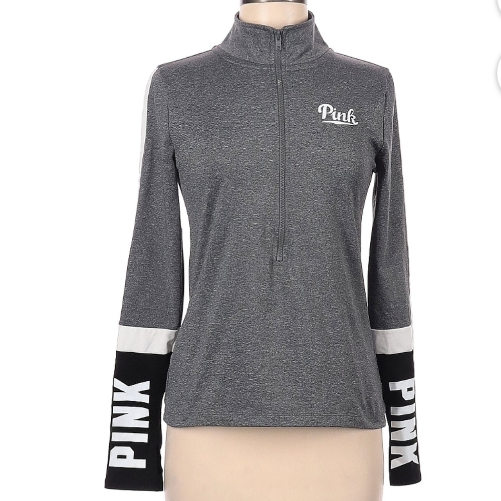 Victoria's Secret Pink Logo Zip-Up Pullover